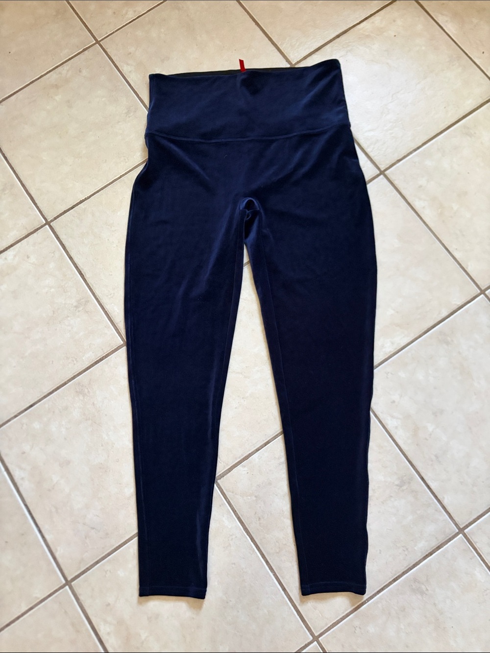 Navy Spanx Velvet Leggings